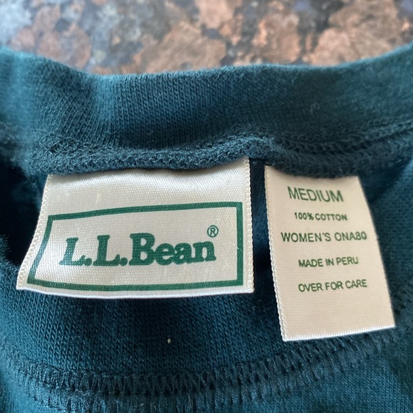 L.L. Bean long sleeve T-shirt. Forest green with L.L. Bean logo on chest. - Picture 3 of 3